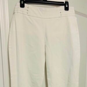 JM Collection Women Pants, Slim Leg, White